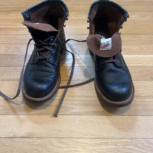 Red Wing Shoes Black Leather Boots